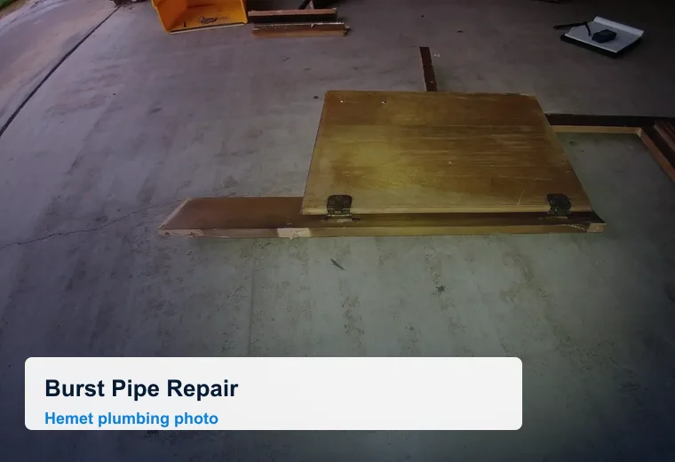 Burst Pipe Repair in Hemet