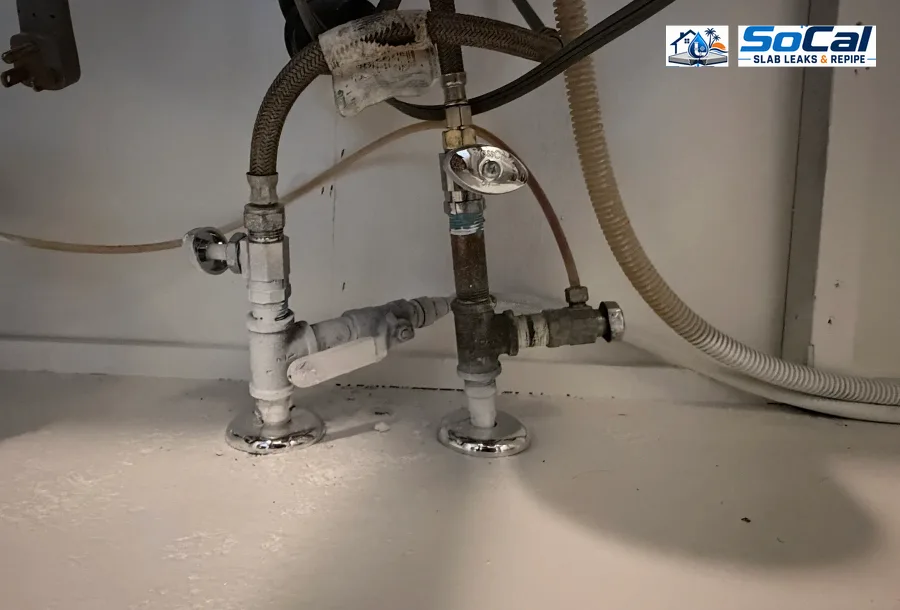 Angle Stop Replacement photo for Banning homeowners showing small plumbing repair documentation