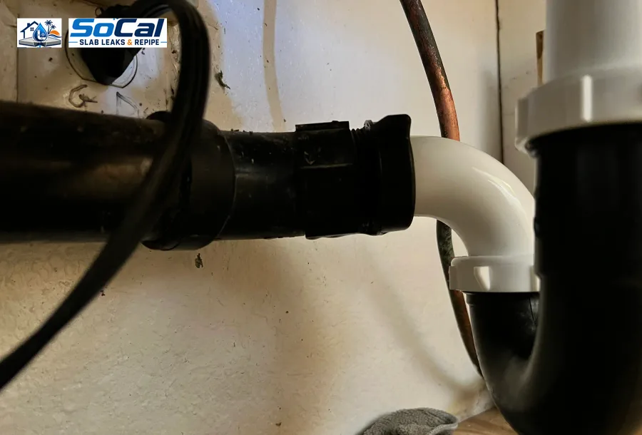 Appliance Supply Line Leak Repair photo for Riverside homeowners showing small plumbing repair documentation