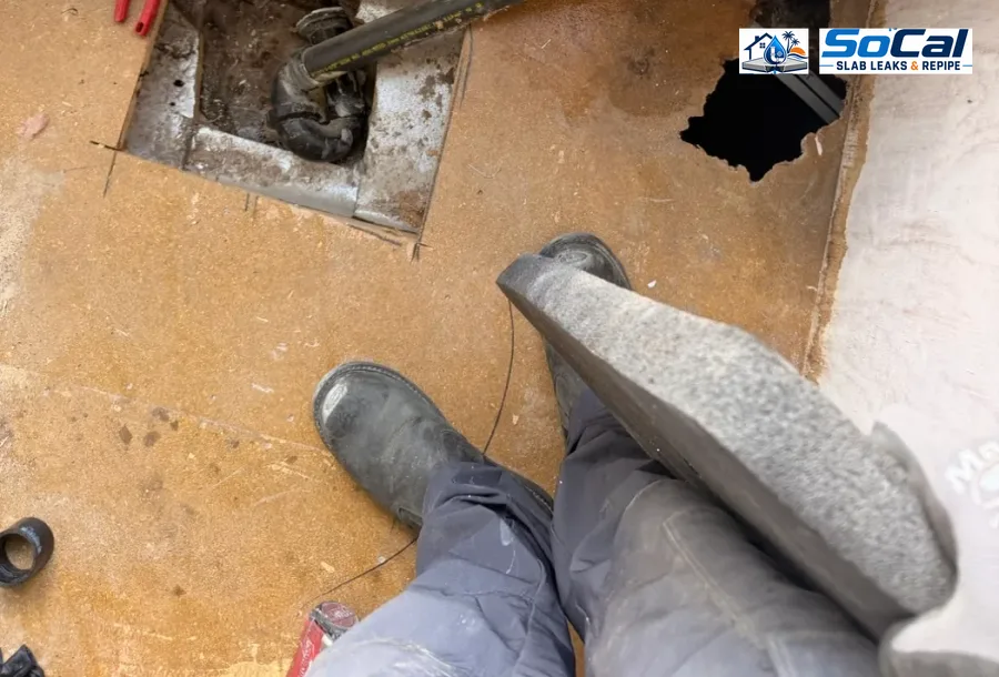 Toilet Leak Repair photo for Beaumont homeowners showing small plumbing repair documentation