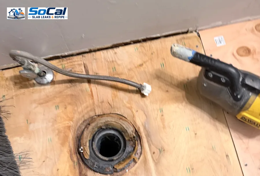 Toilet Leak Repair photo for Hemet homeowners showing small plumbing repair documentation