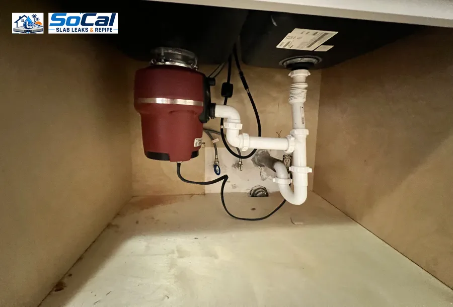 Under Sink Leak Repair photo for Riverside homeowners showing small plumbing repair documentation