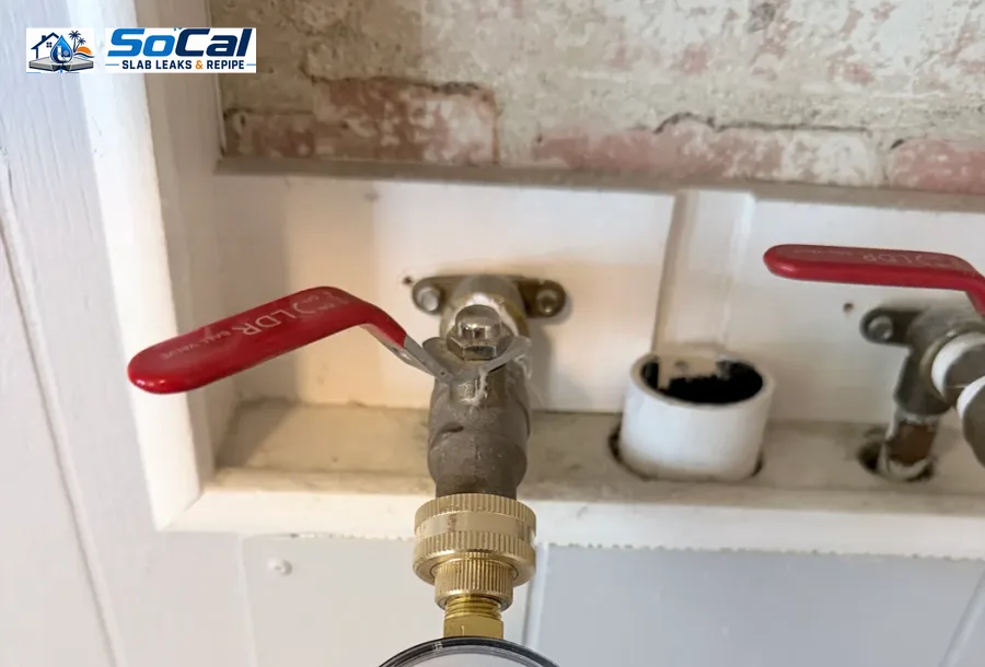 Pressure Regulator Replacement photo for Banning homeowners showing small plumbing repair documentation
