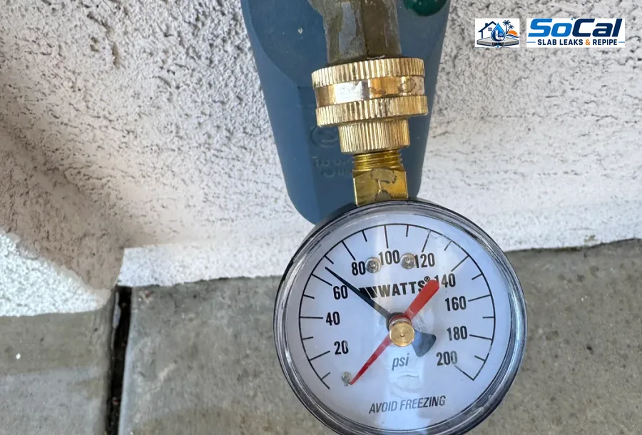 Pressure Regulator Replacement photo for Riverside homeowners showing small plumbing repair documentation